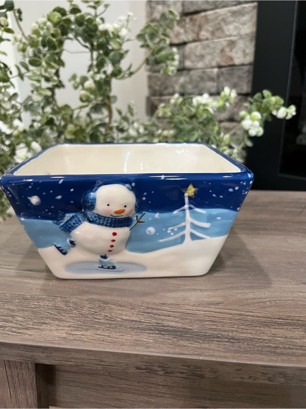 St. Nicholas Square Vintage Retired Snowmand Snowman 3D design EUC - Picture 2 of 11